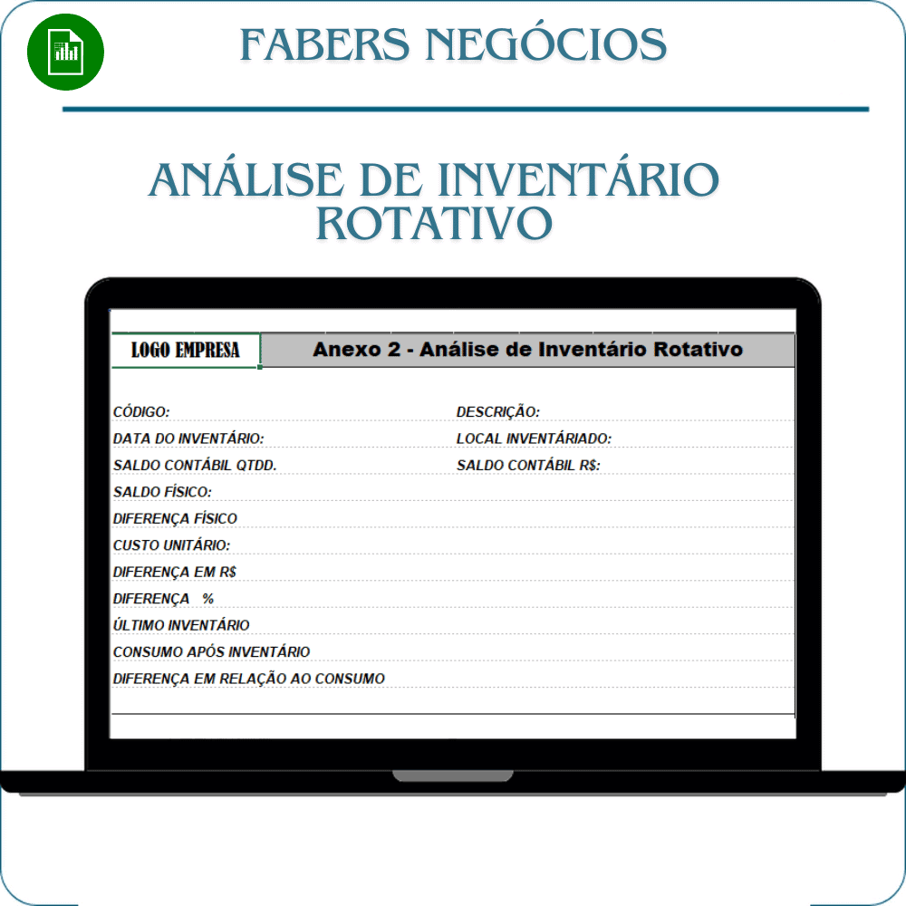 Planilha Análise De Inventário Rotativo em Excel