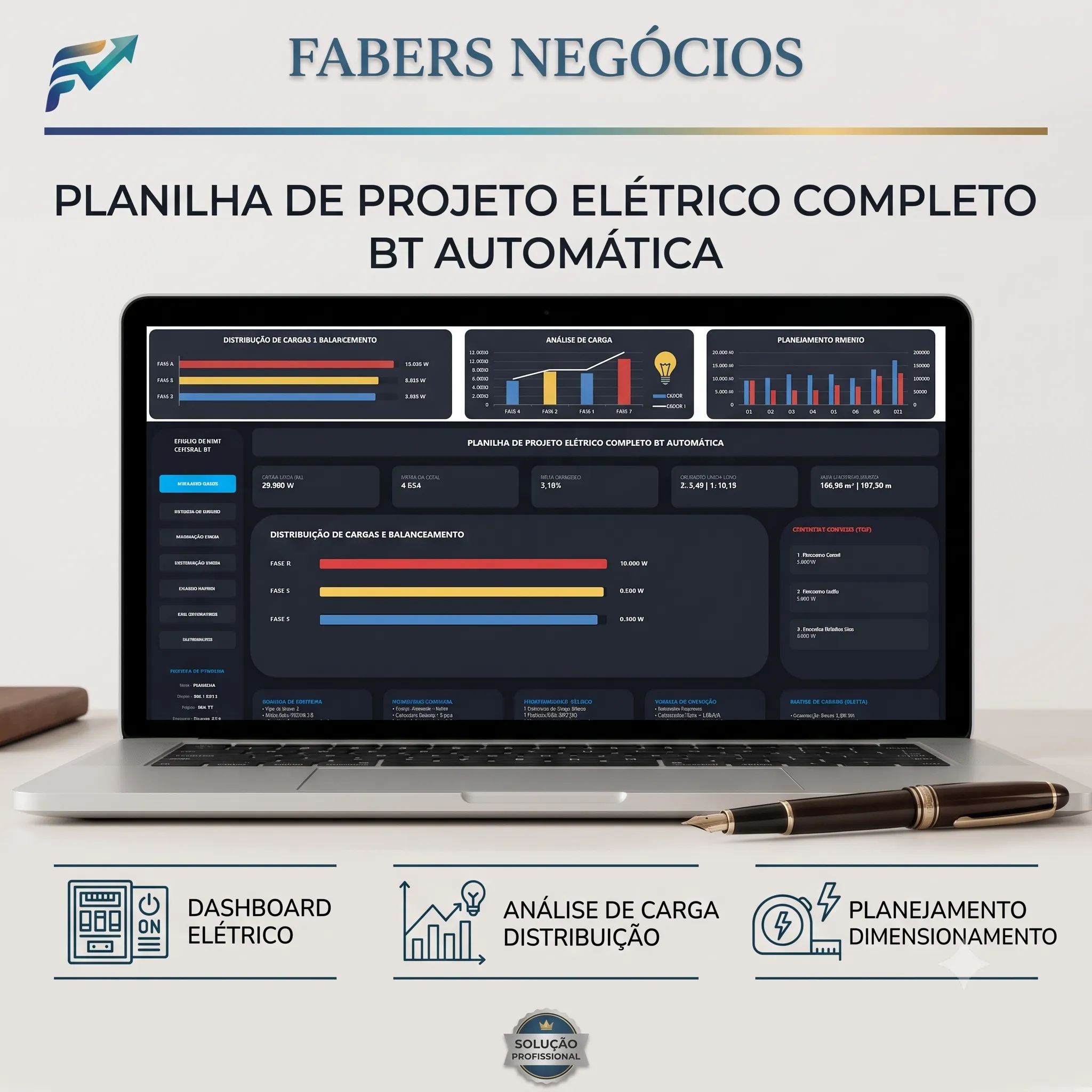 Planilha de Projeto elétrico Residencial completo em Excel