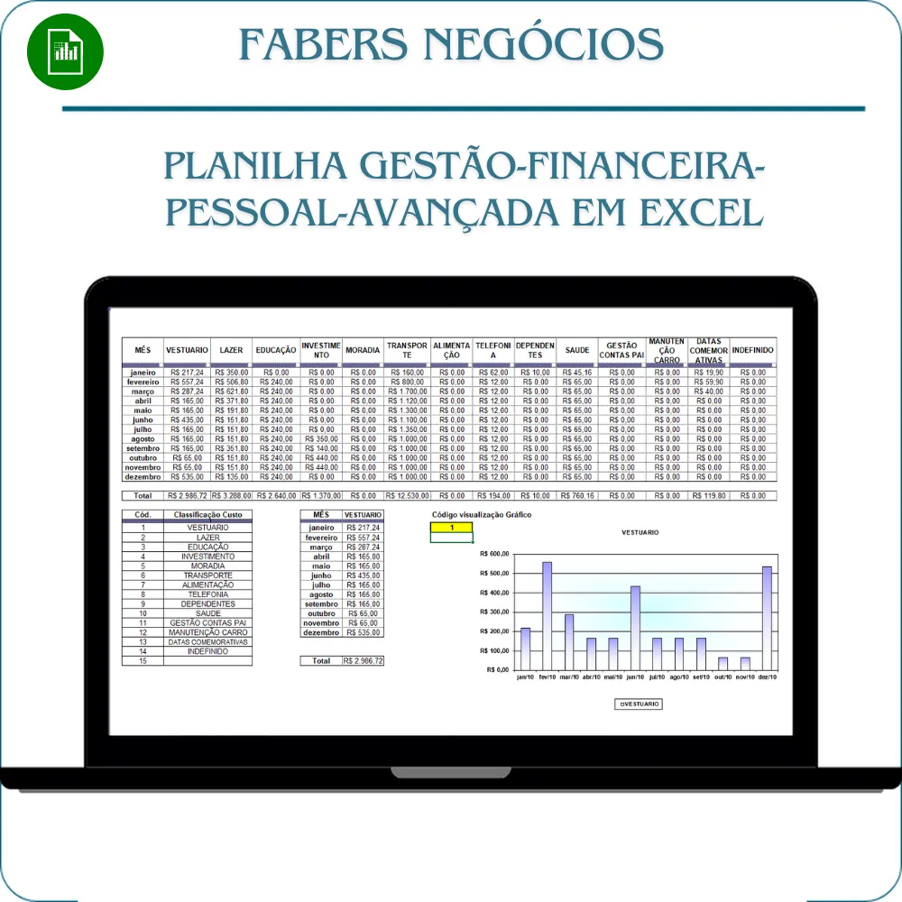 Planilha Gestão-financeira-pessoal-avançada em Excel