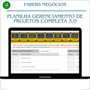 Planilha Gerenciamento de Projetos Completa 3.0 em Excel