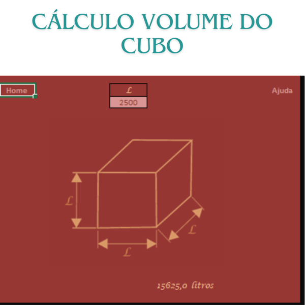 Cálculo do volume do cubo