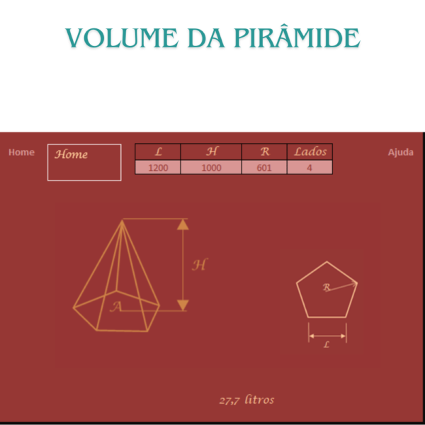 Volume da pirâmide