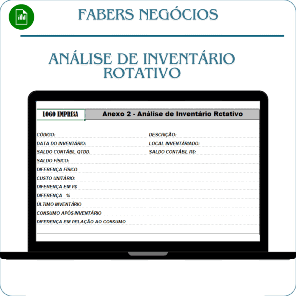 Planilha Análise De Inventário Rotativo em Excel
