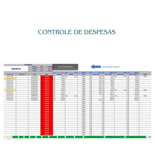 Planilha Controle Gerencial Completo – Estoque, Vendas, Financeiro e Relatórios (Excel) - Imagem 3