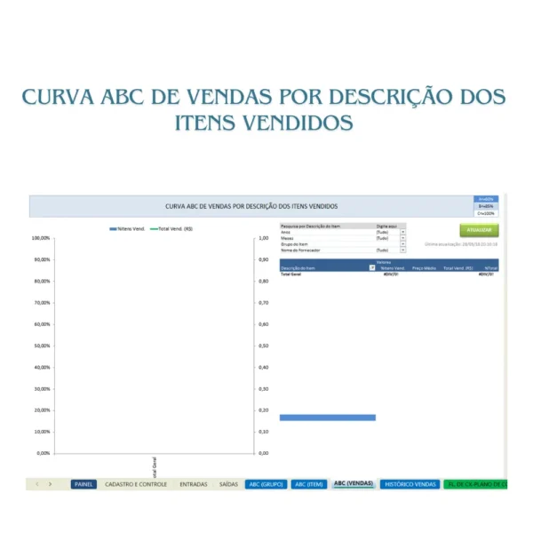 Planilha Controle Gerencial Completo – Estoque, Vendas, Financeiro e Relatórios (Excel) - Imagem 4