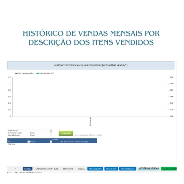 Planilha Controle Gerencial Completo – Estoque, Vendas, Financeiro e Relatórios (Excel) - Imagem 5