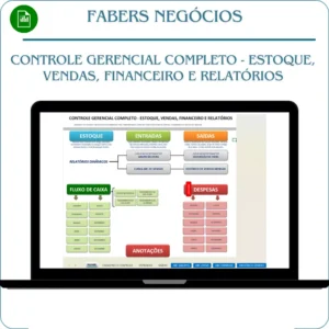 Planilha Controle Gerencial Completo – Estoque, Vendas, Financeiro e Relatórios (Excel)