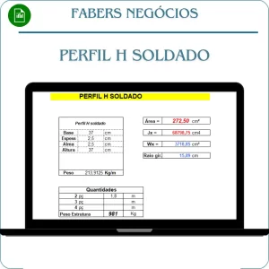 Planilha de calculo de perfil H soldado