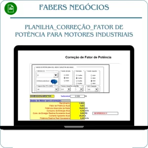 Planilha_correção_Fator de Potência Para motores industriais em Excel