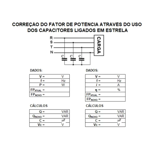 Correcao-do-fator-de-potencia-em-estrela
