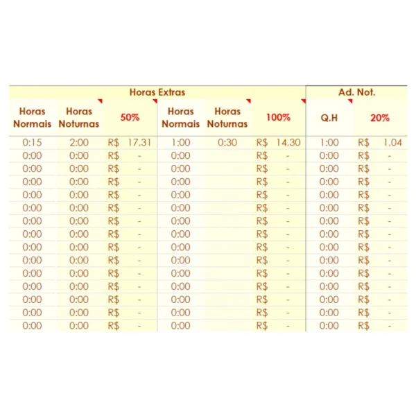 Planilha_modelo de folha de pagamento em Excel - Imagem 2