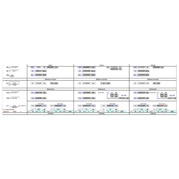 Planilha para Cálculo de Redutores de velocidade em Excel - Imagem 2