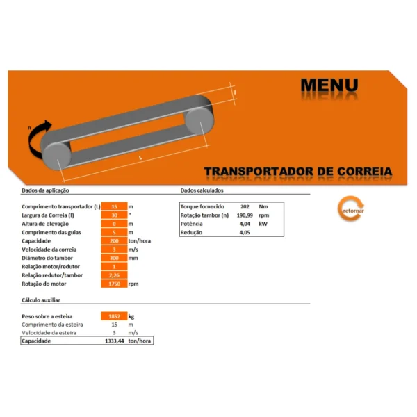Planilha de Cálculo Acionamentos em Excel - Imagem 5