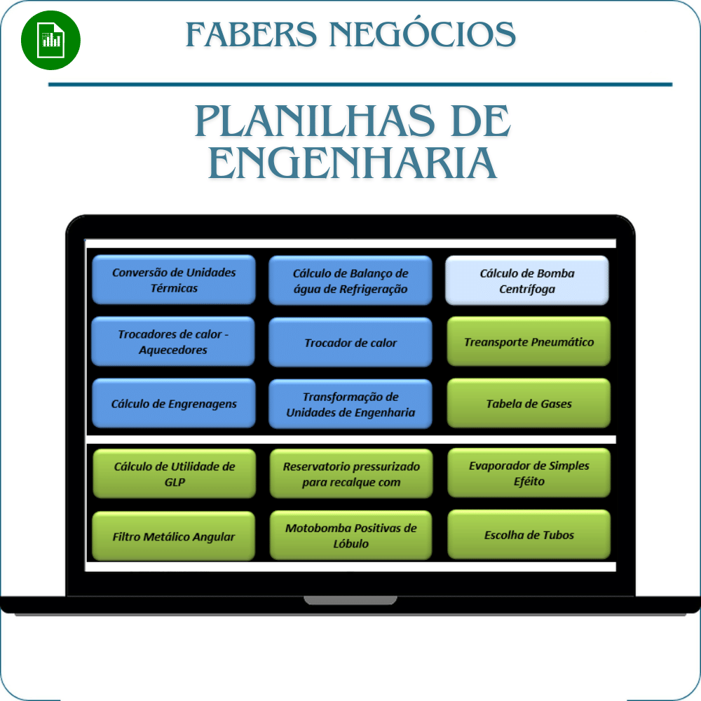 Kit de Planilha de Cálculos de engenharia em Excel