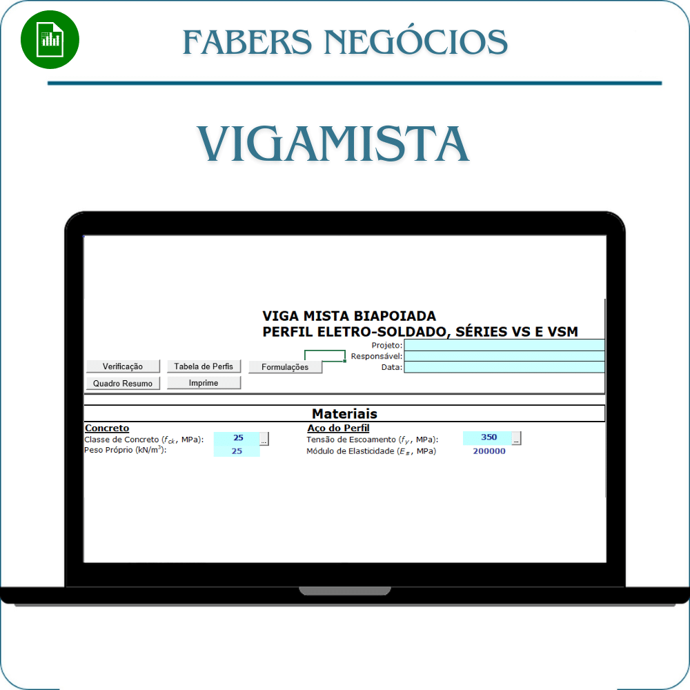 Kit de Planilhas Estruturas metálicas em Excel
