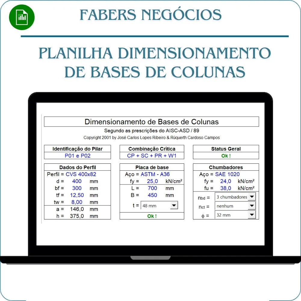 Dimensionamento-de-bases-de-colunas