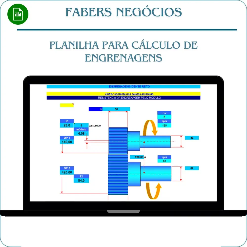 Planilha para Cálculo de Engrenagens